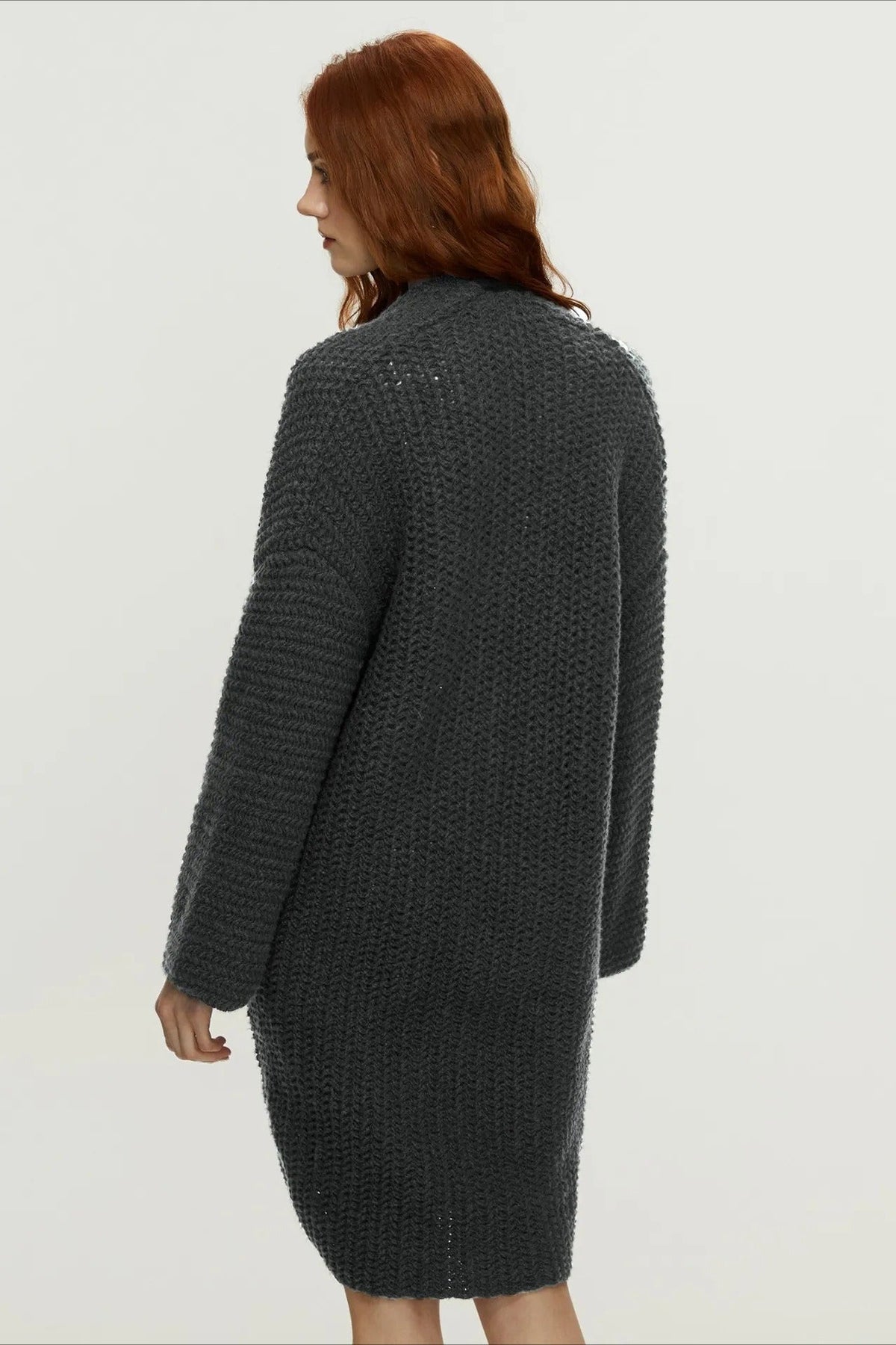Longline Cable Knit Cardigan