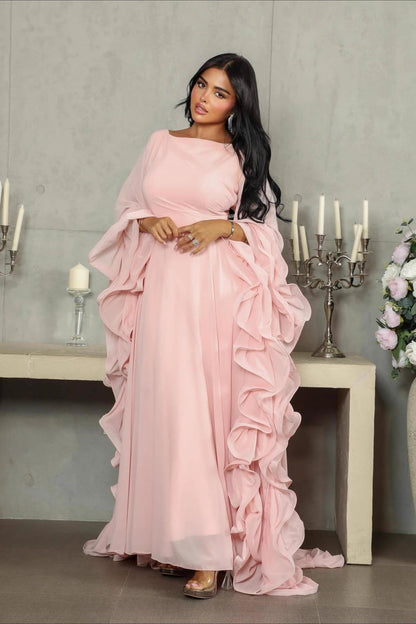 Off Shoulder Chiffon Gown Prom Dress
