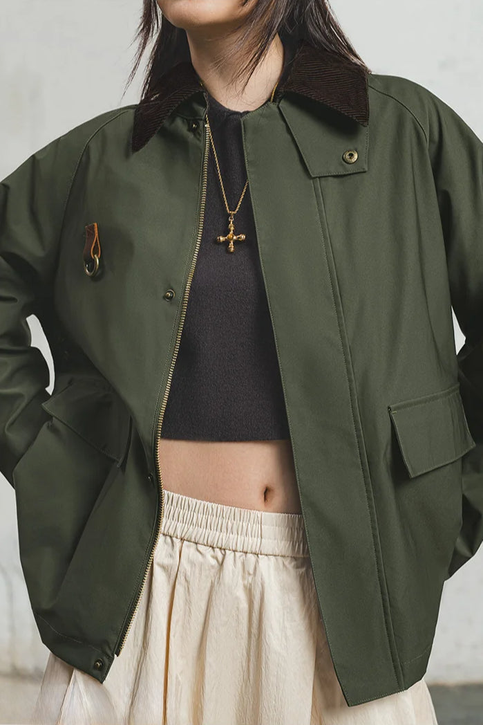Corduroy Patchwork Hunting Jacket
