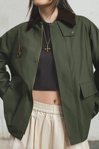 Corduroy Patchwork Hunting Jacket