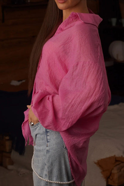 Classic Button Down Long Sleeve Top