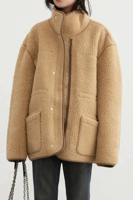 Reversible Stand Collar Puffer Jacket