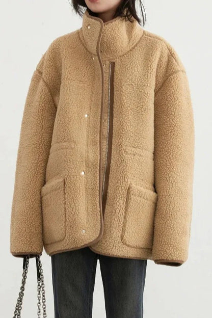 Reversible Stand Collar Puffer Jacket