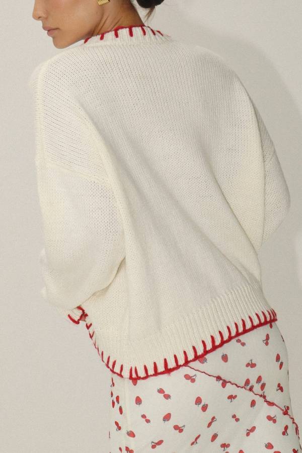 Rosalia Red Bows Knit Sweater