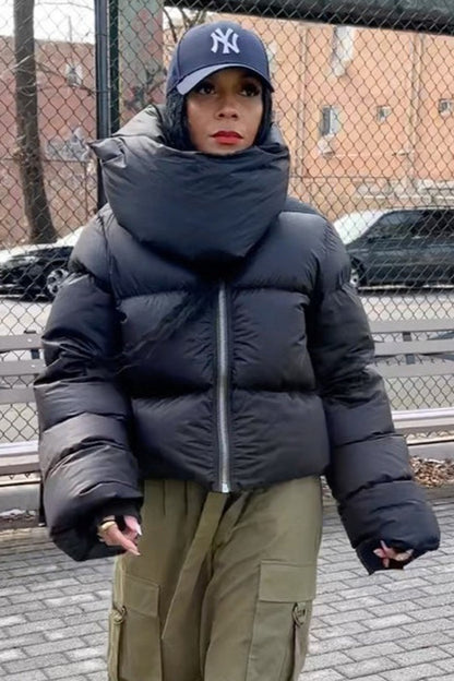 Thickened High Collar Puffer Coat