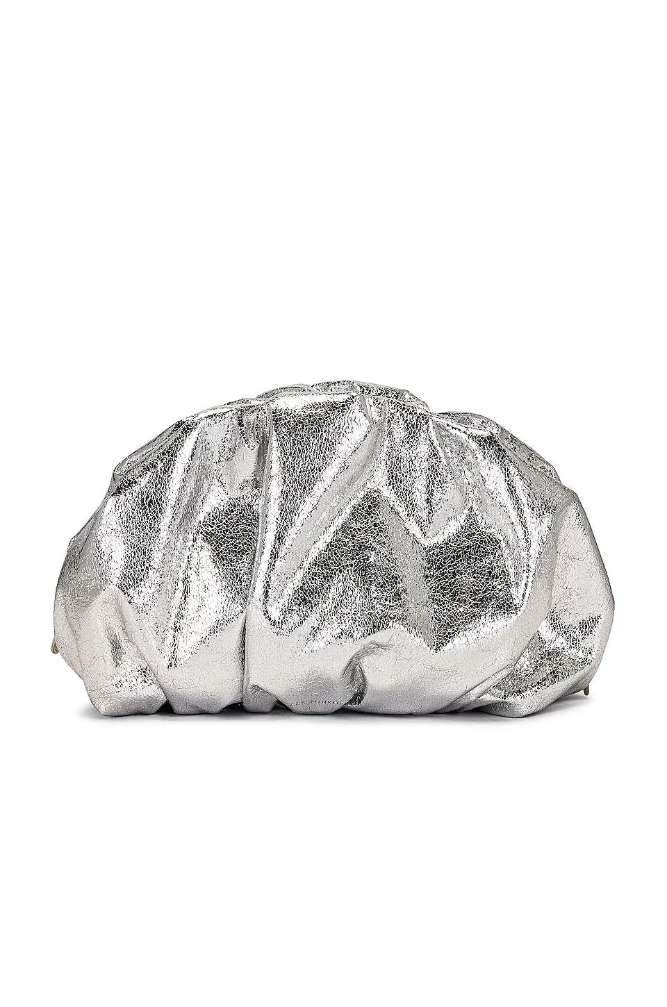 RUCHED clutch bag