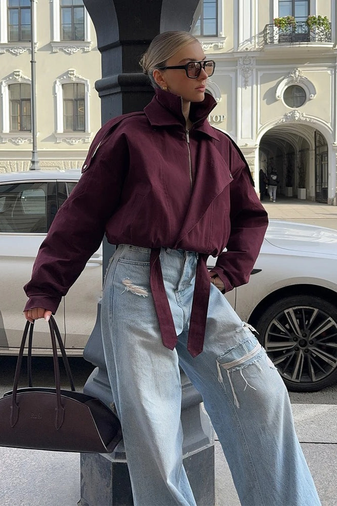 Buttoned Short Street Jacket