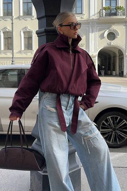 Buttoned Short Street Jacket