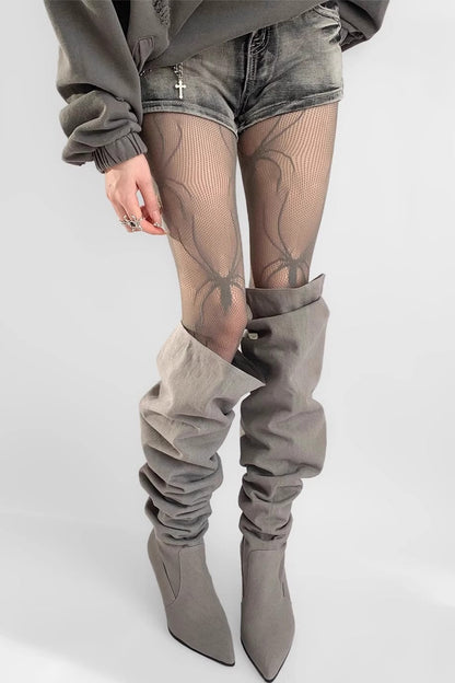 Gothic Spider Pattern Hollow Out Tights