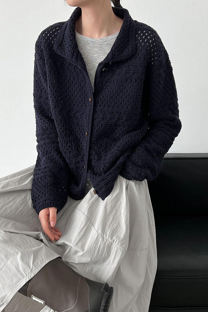 Openwork Knit Cardigan