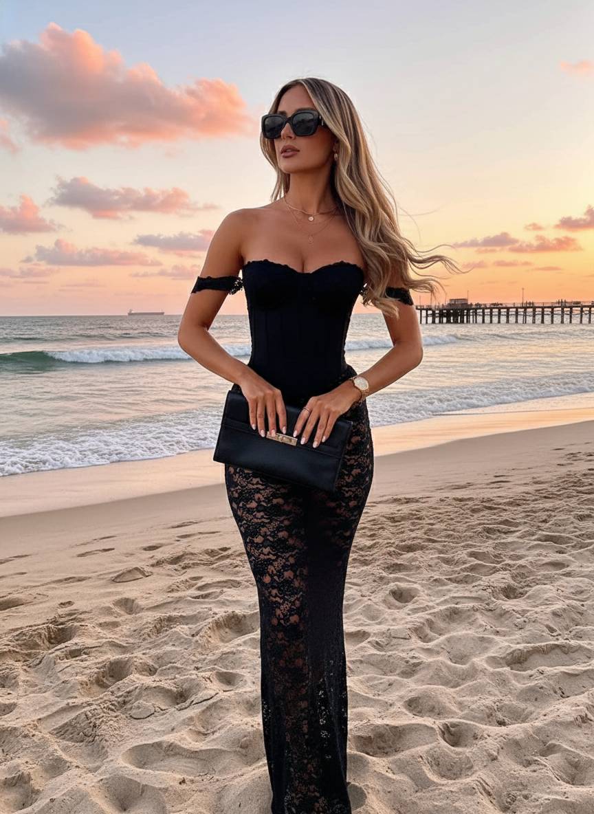 Party Lace Crop Top Skirts Slim Bodycon Spring Summer 2 Piece Dress