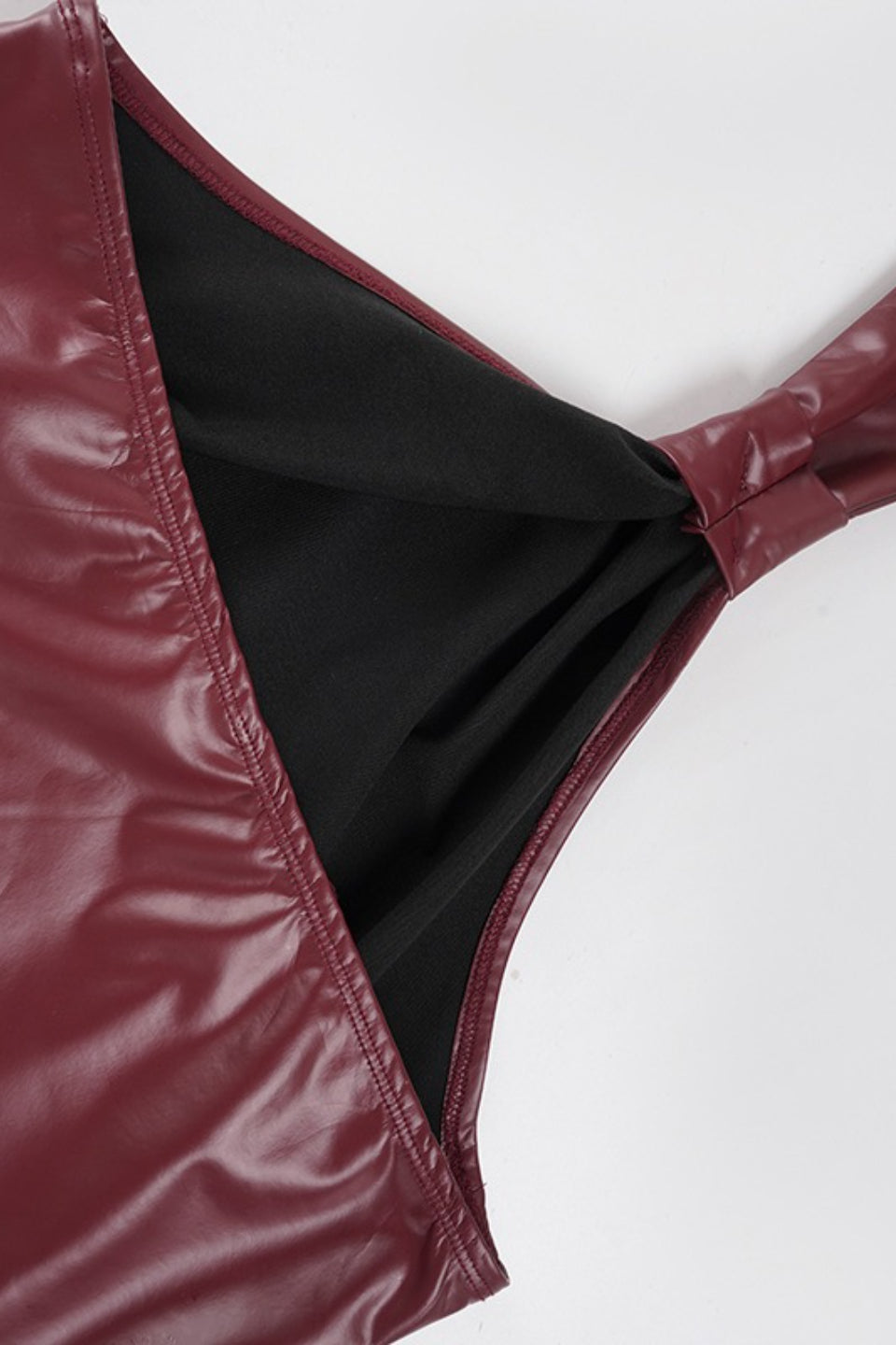 Solid Color Strapless Ruched Bodycon Halter Top