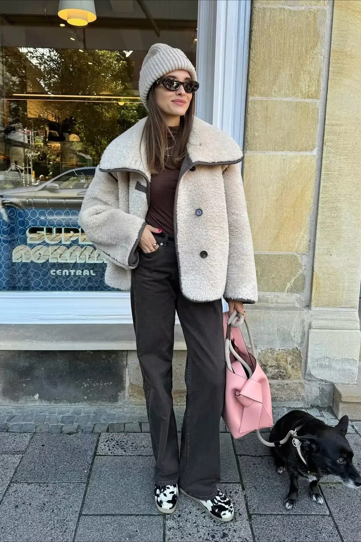 Fleece Lapel Short Jacket