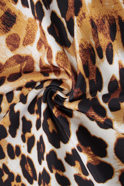 Leopard Print High Waist Sculpting Biker Shorts