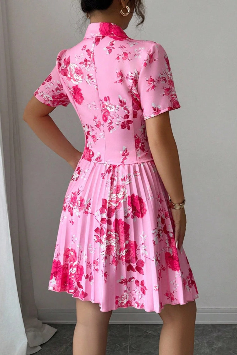 Floral Print Casual Elegant Two Piece Skirt Set