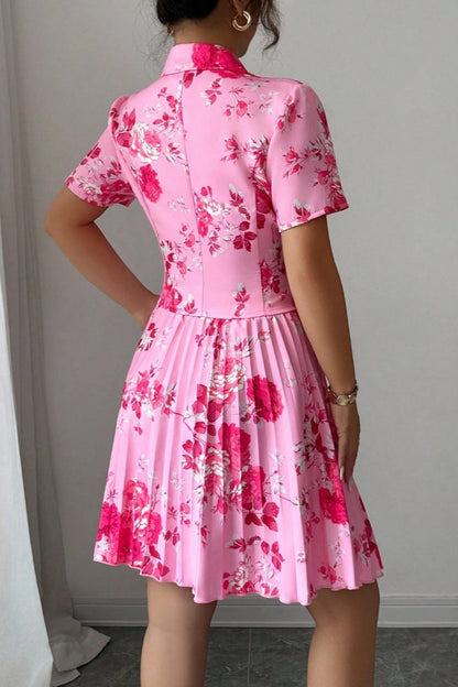 Floral Print Casual Elegant Two Piece Skirt Set