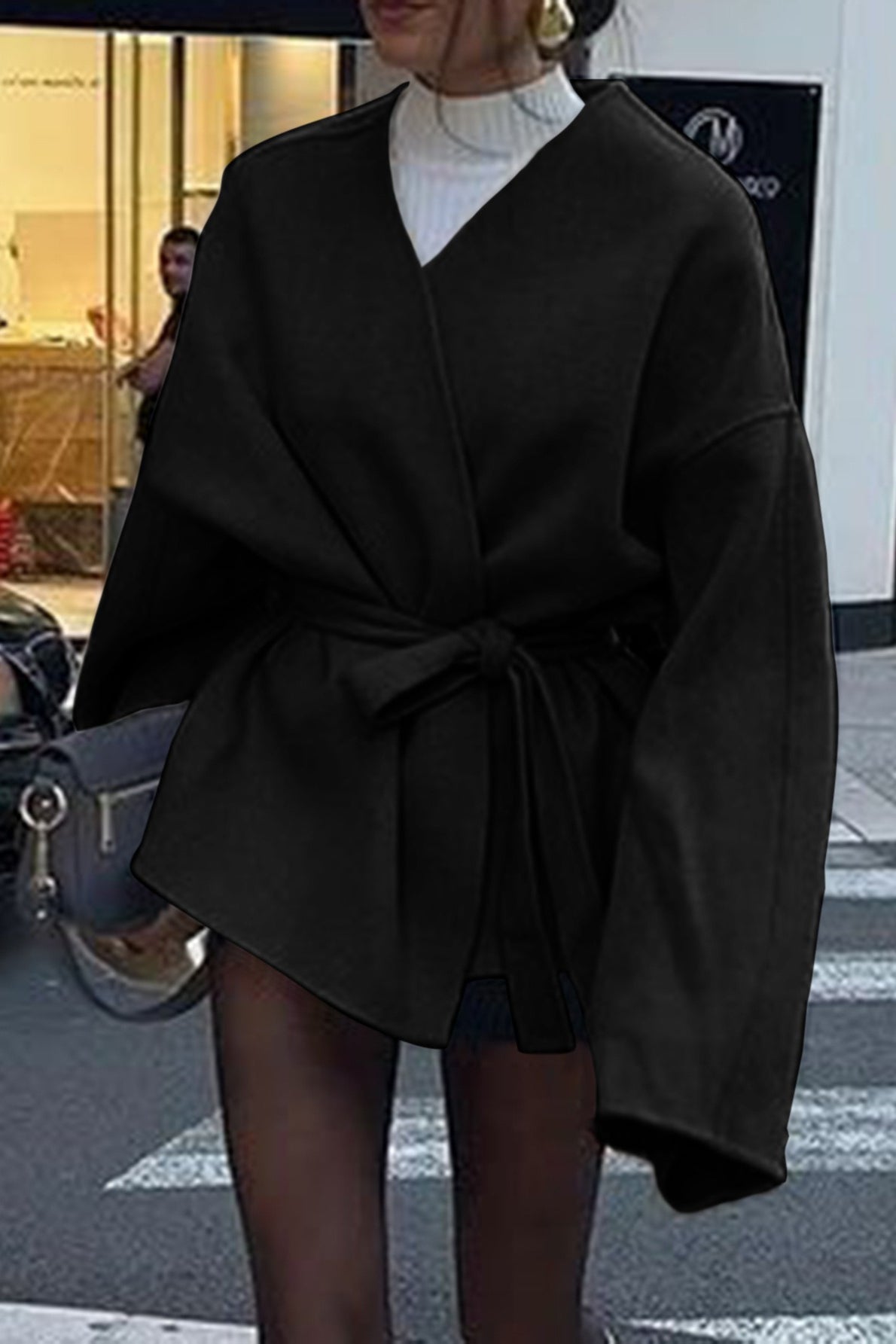 Tailored Long Sleeve Belted Trench Coat
