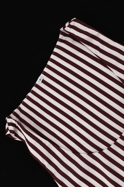 Office Striped Tank Top Wide Leg High Rise Pants Set