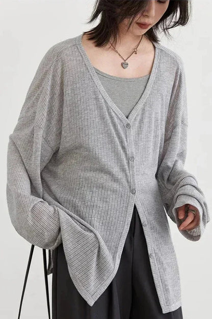 Lightweight V-Neck Knit Cardigan