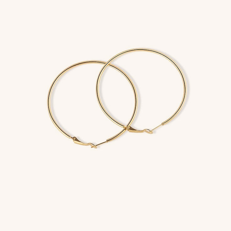 Oversized Titanium Steel Hoop Earrings