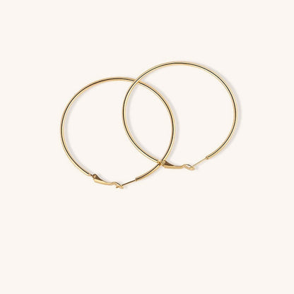 Oversized Titanium Steel Hoop Earrings