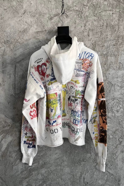 Murakami Graffiti Print Hoodie