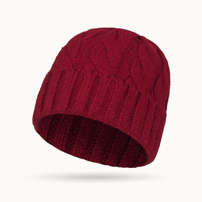 Solid Color Ribbed Ponytail Beanie Hat