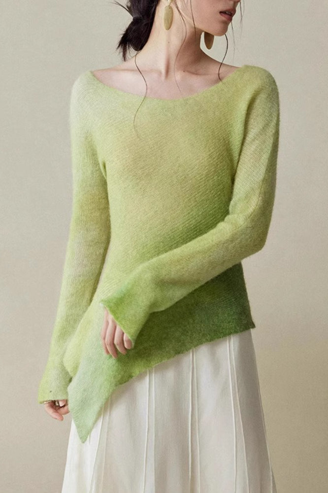 Diagonal Weave Raglan Knit Top
