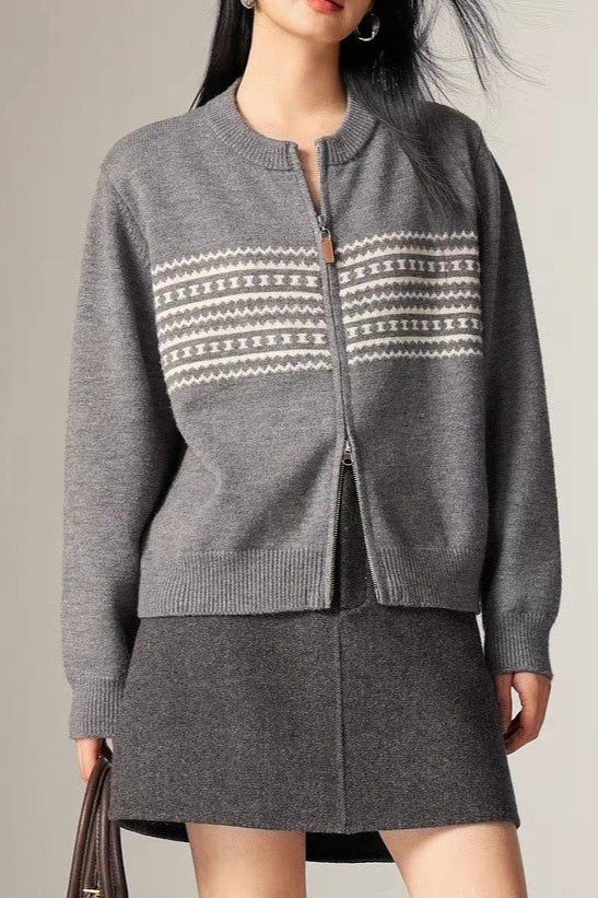Vintage Jacquard Knit Sweater