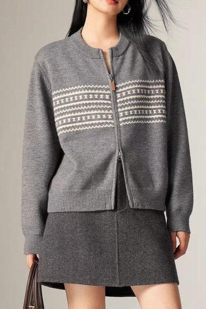 Vintage Jacquard Knit Sweater