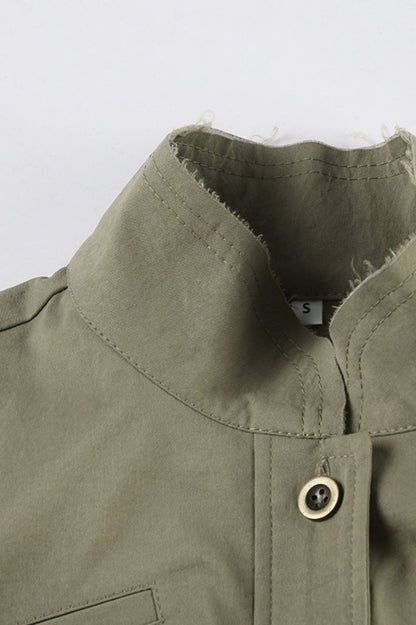 Panel Pocket Stand Collar Jacket