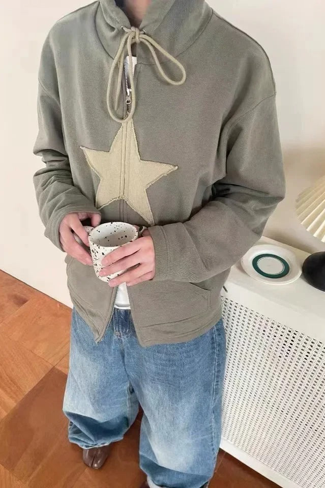 Star Colorblock Fleece Hoodie