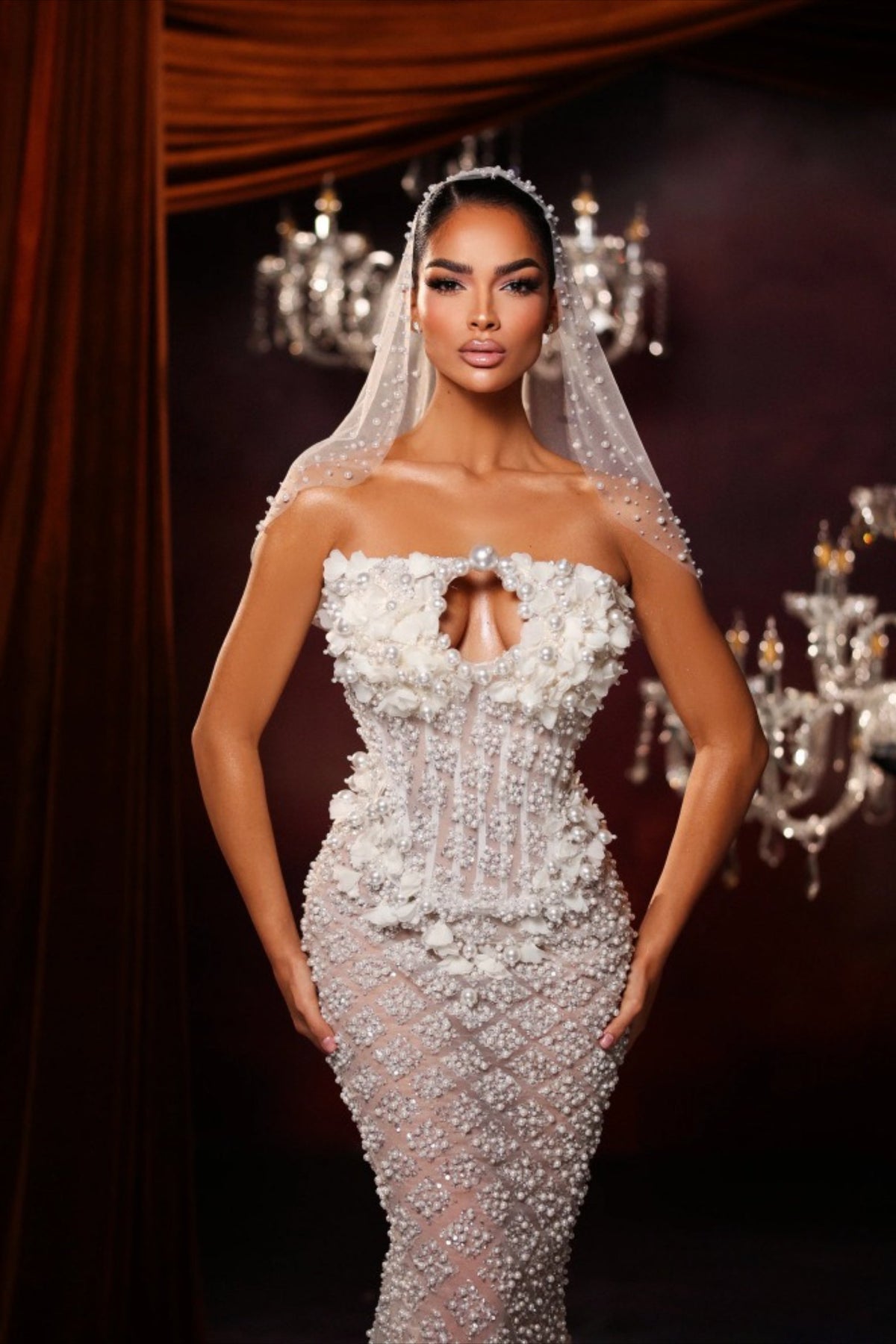 Beaded Sequin Mermaid Prom Dress