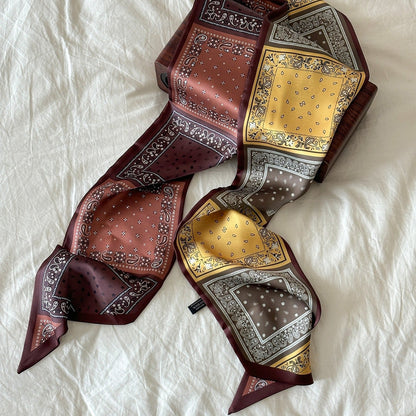 Paisley Long Ribbon Retro Neck Waist Scarf