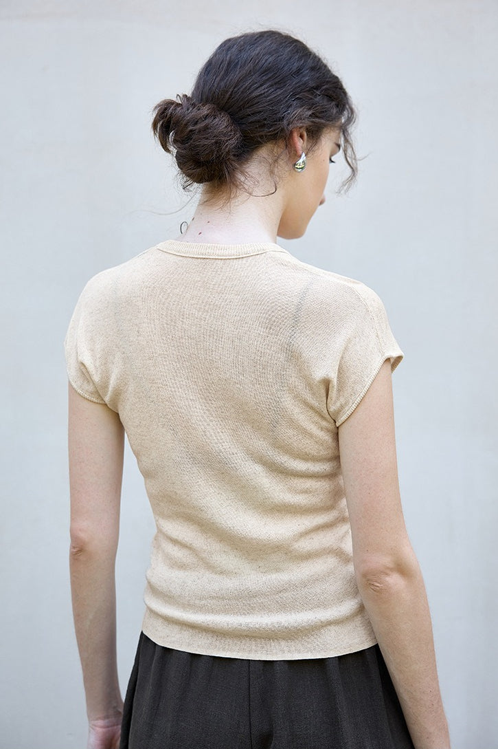 Lightweight Crewneck Knit Top
