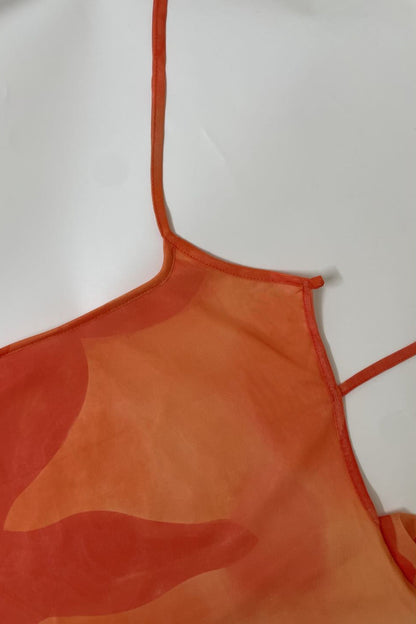 Sexy Mesh Sheer Strap Vacation Dress