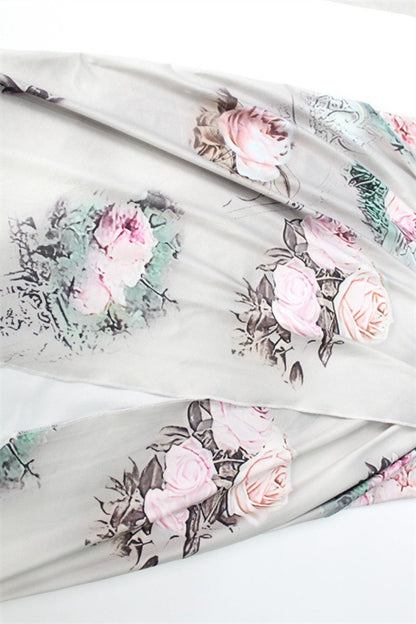 Floral Print Cami Top Side Slit Skirt Set