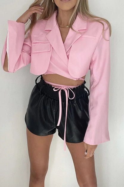 Double Layer Slim Pocket Blazer
