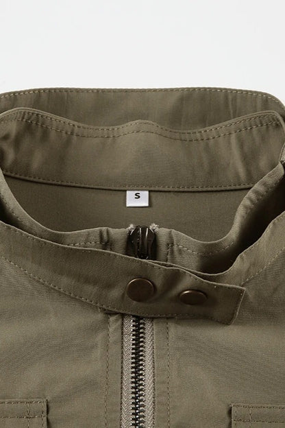 Vintage Drawstring Hem Street Jacket
