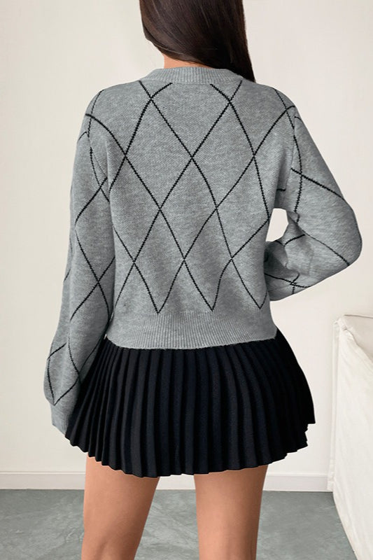 Crew Neck Pullover with Bow Detail