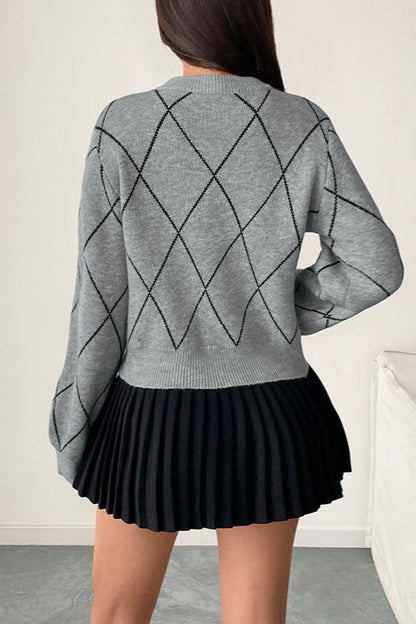 Crew Neck Pullover with Bow Detail