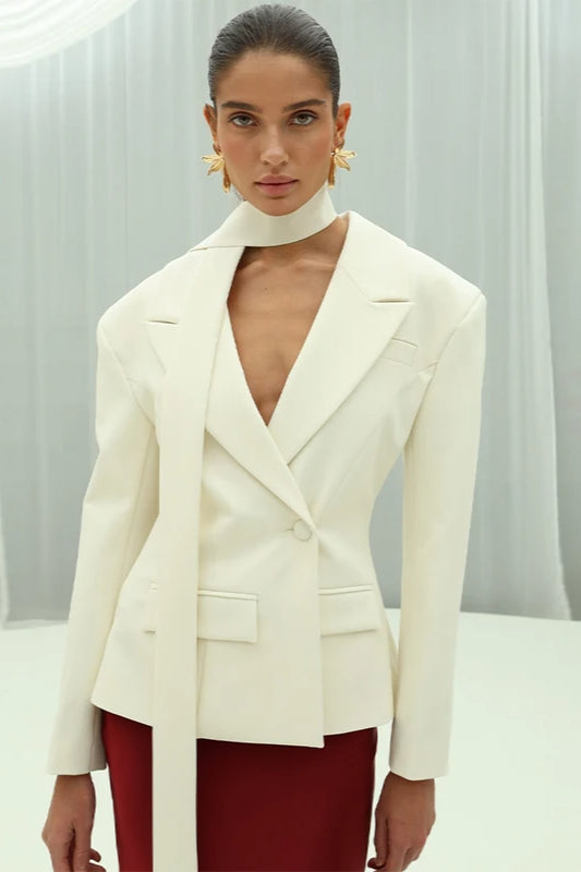 Single Button Lapel Blazer