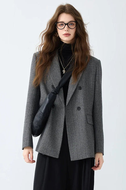 Woolen Casual Suit Blazer