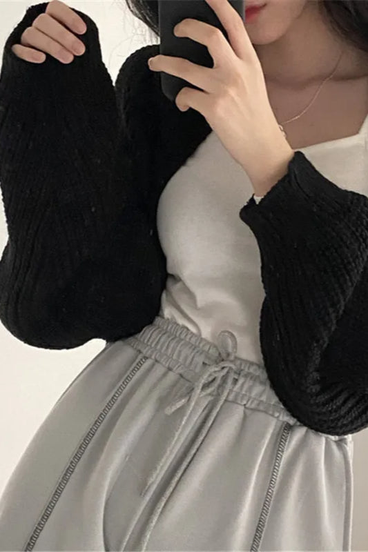 Elegant Knit Batwing Cardigan