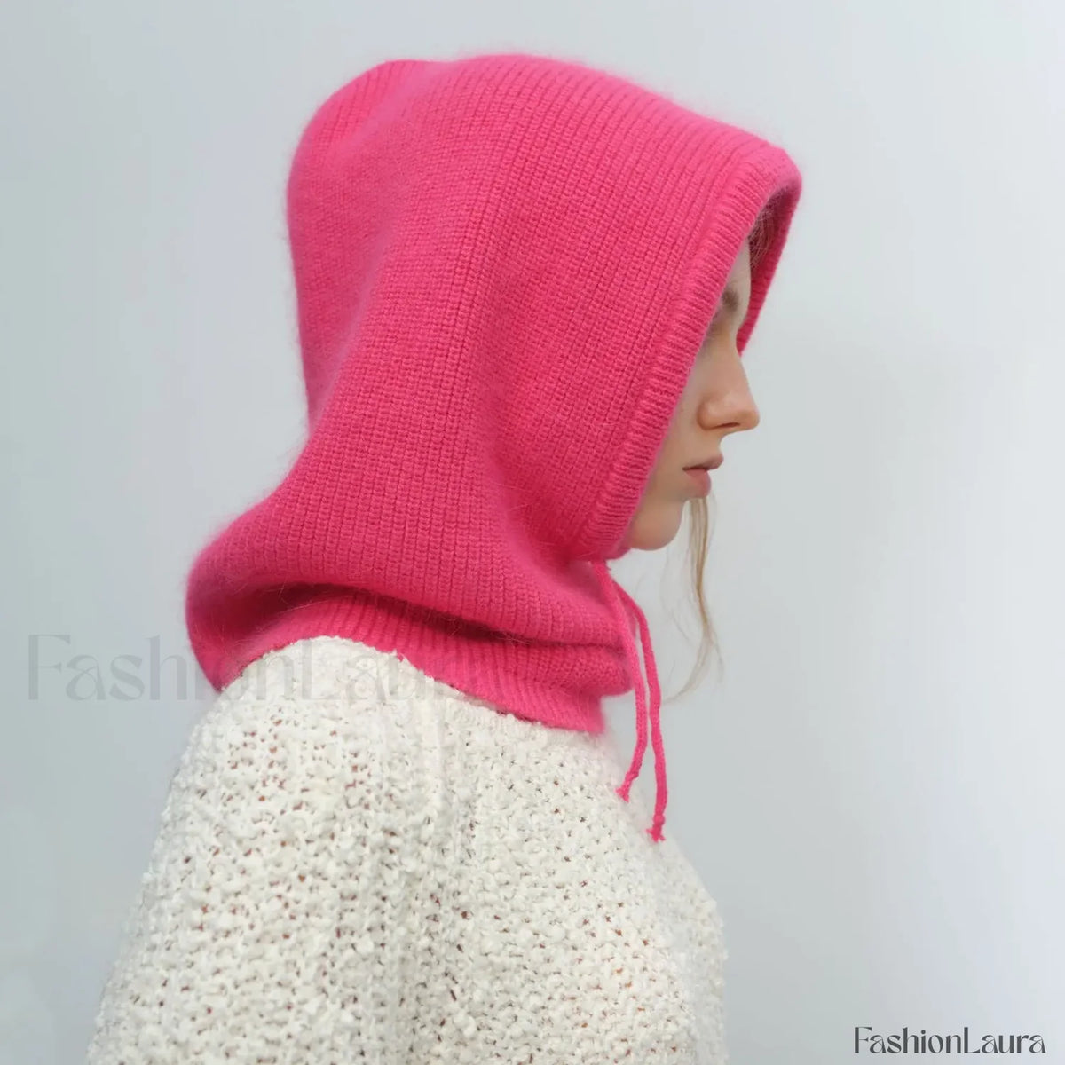 Fashion Balaclava Autumn Winter Warm Neck Women's Solid Color Hat