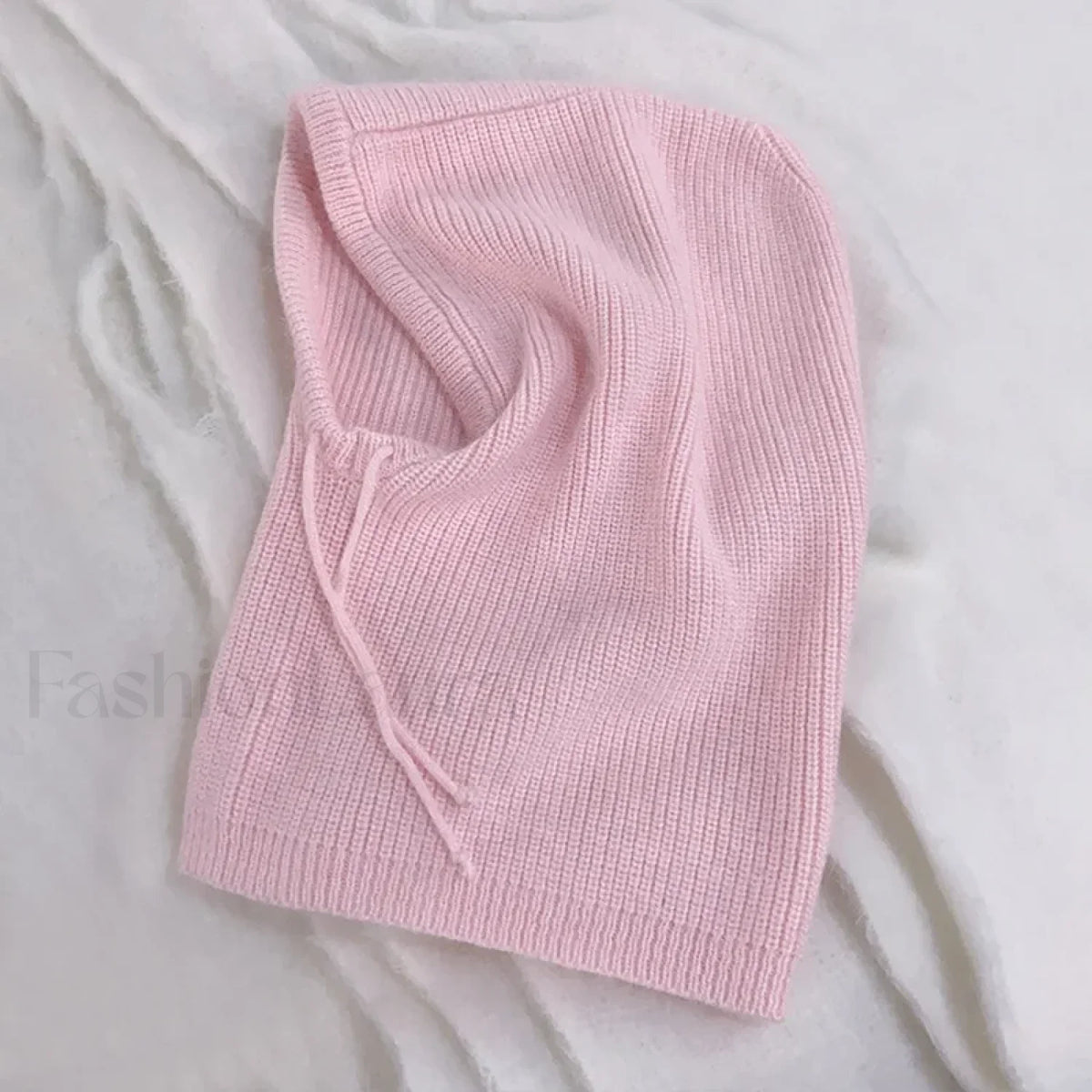 Fashion Balaclava Autumn Winter Warm Neck Women's Solid Color Hat