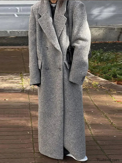 Fashion Turn Down Collar Overcoats