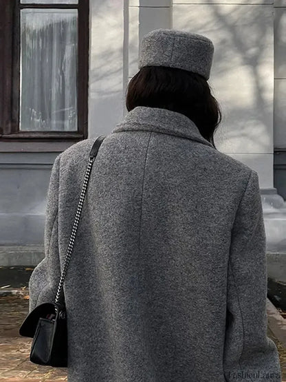 Fashion Turn Down Collar Overcoats
