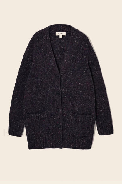 Fashionable Wool Blend Knit Cardiga