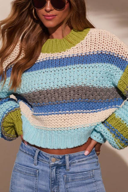 Harvest Feels Cropped Knit Sweater